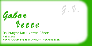 gabor vette business card